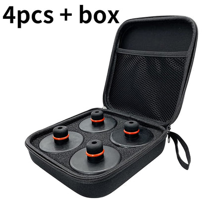 4-Piece Rubber Jack Pad Adapter Set with Storage Case