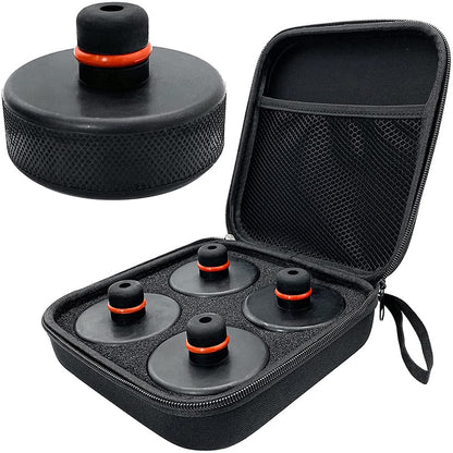 4-Piece Rubber Jack Pad Adapter Set with Storage Case