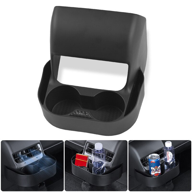 Rear Air Outlet Car Storage Box for Tesla Model 3/Y 2020-2023